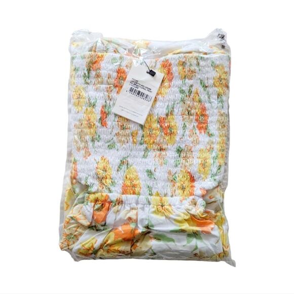 FTB Cutout Puffed Sleeve Spring Loucetta Vintage Floral Cutout Midi Dress NWT M - Picture 8 of 14